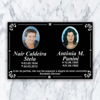 Imagem de Placa ACM 02 - 33cm x 22cm (2 fotos oval 6x8)